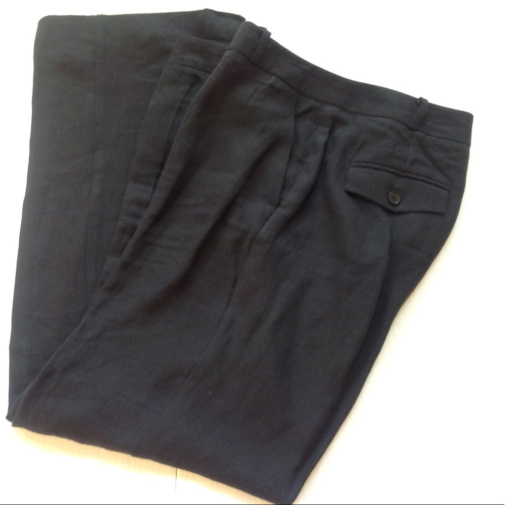 Talbots Black Linen Pants